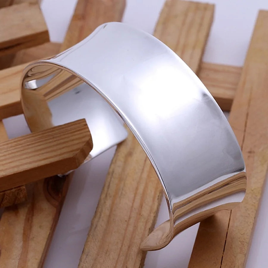 Brazalete Liso de Plata 925