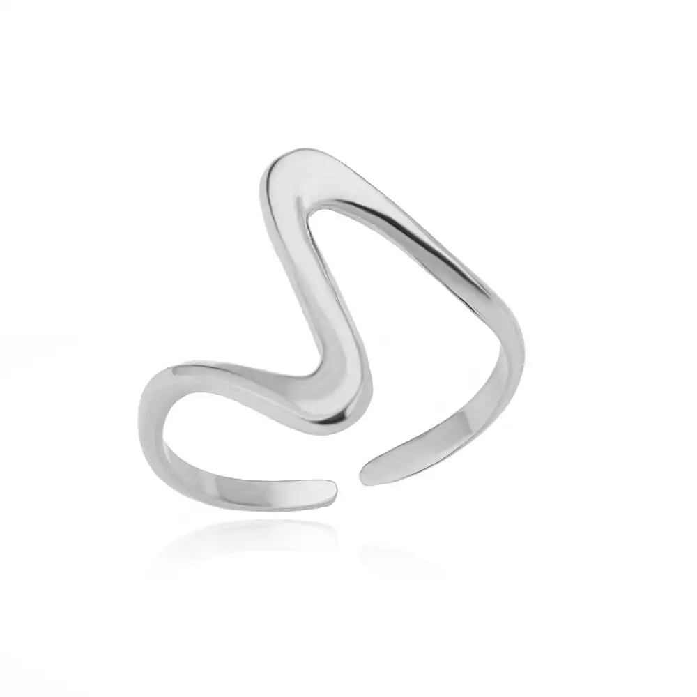 Anillo Abierto Dorado de Acero