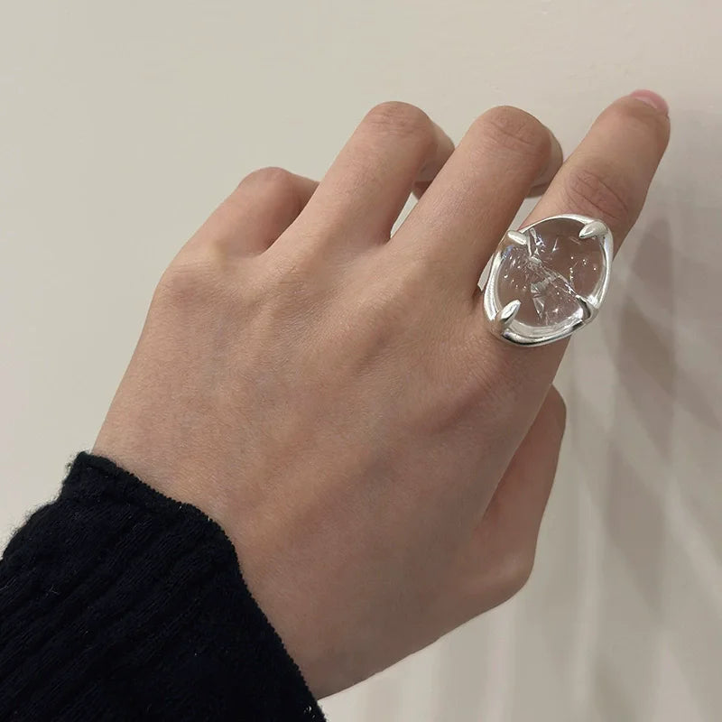 Anillo Brutalista Geométrico