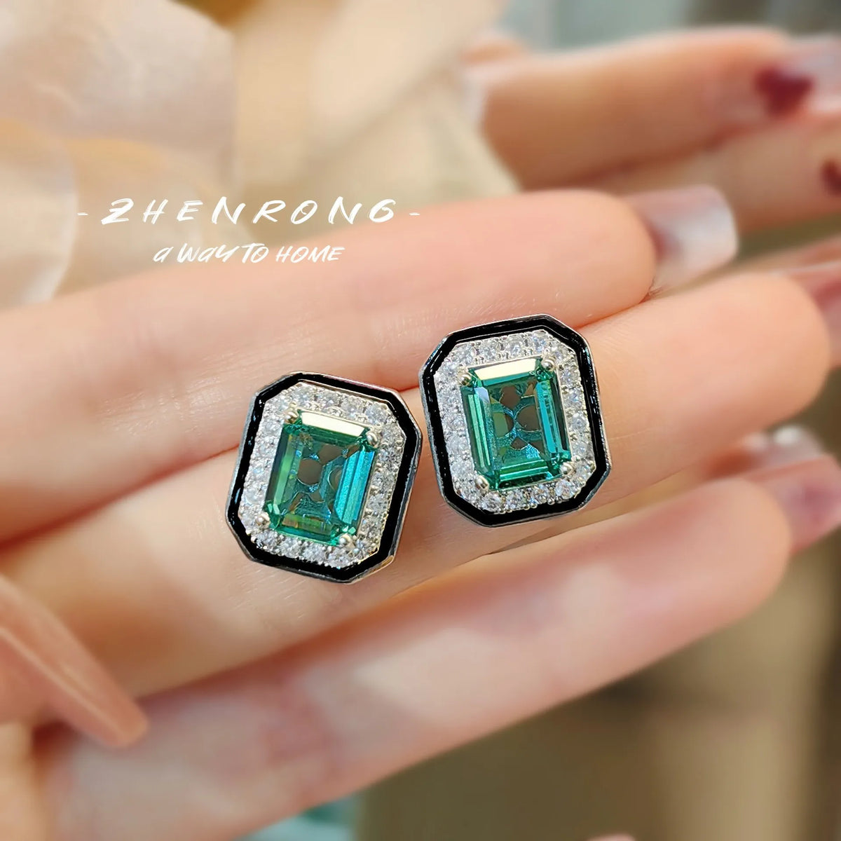 Conjunto Princesa de Plata 925 con Esmalte Negro