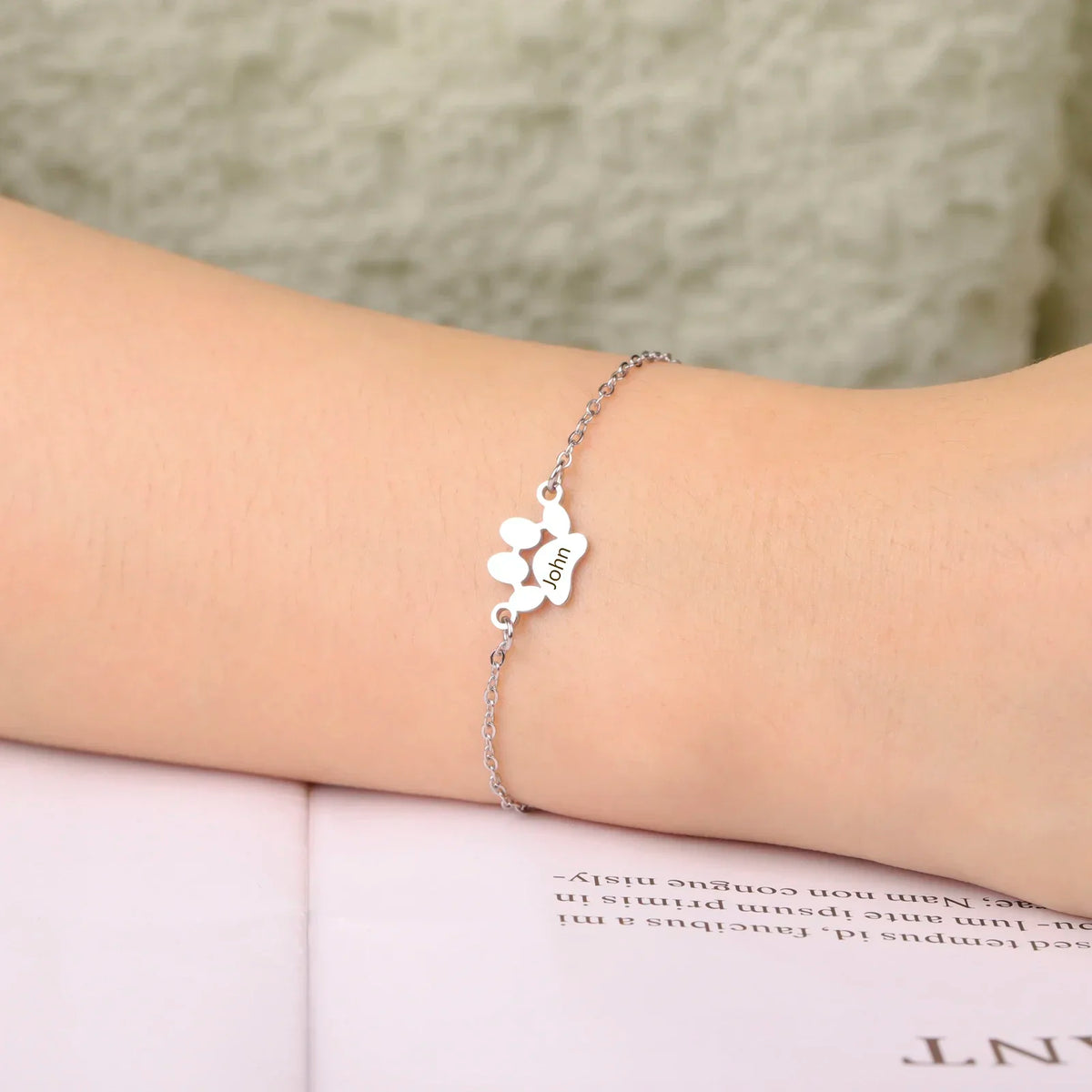 Pulsera Personalizada con Huella y Nombre