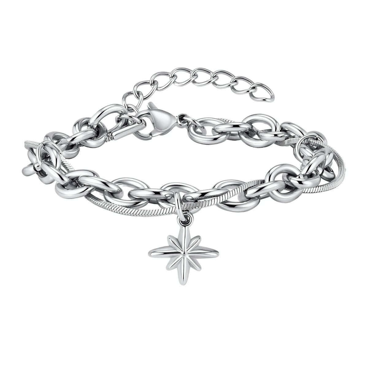 Pulsera Minimalista de Acero en Capas
