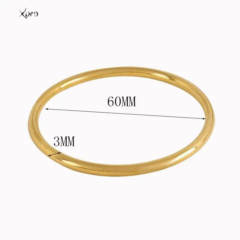 Pulsera Redonda Minimalista Dorada