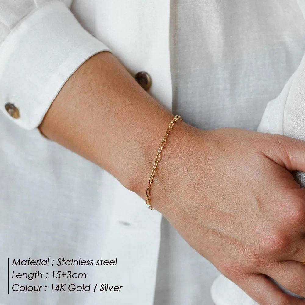 Pulsera Minimalista de Cadena de Acero