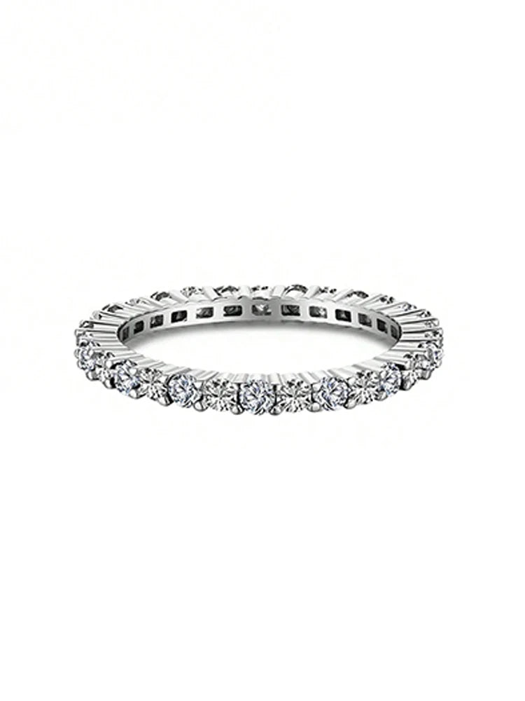Anillo Apilable de Plata 925 con Circonitas