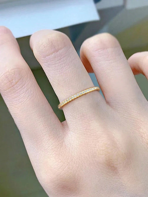 Anillo Apilable de Plata 925 con Circonitas