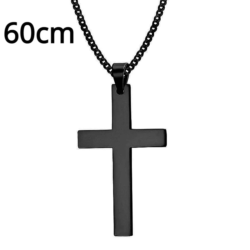 Collar Punk de Acero con Cruz