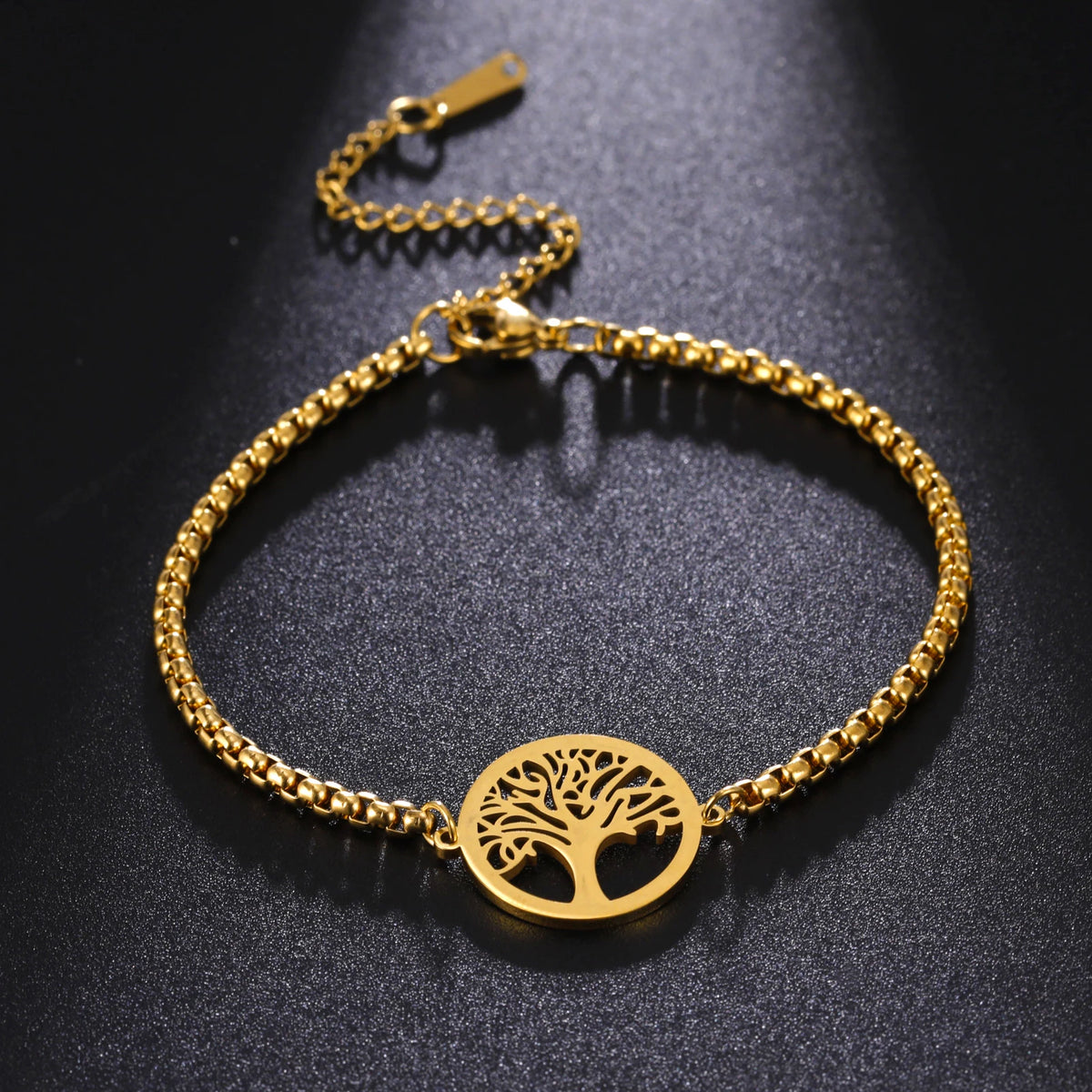 Pulsera de Acero con Árbol de la Vida