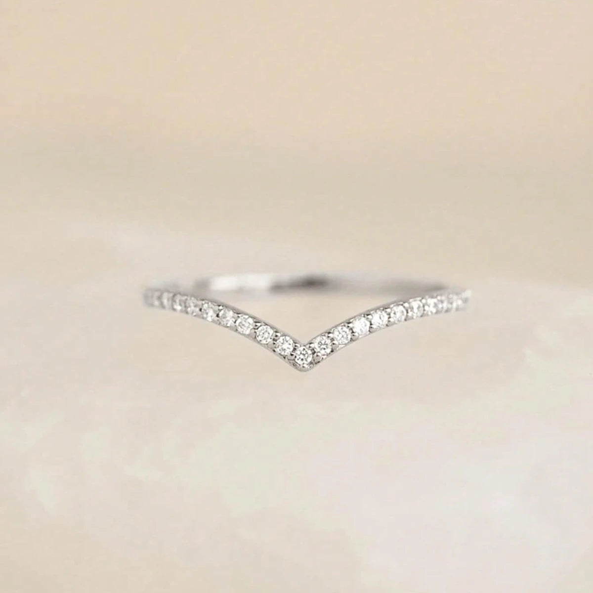 Anillo Apilable de Plata 925 con Circonitas