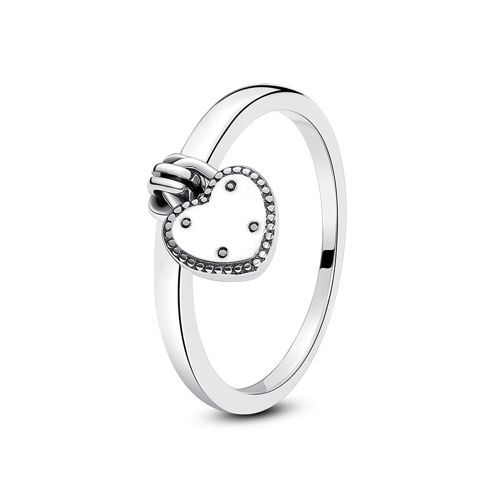 Anillo de Plata 925 con Corazón y Corona