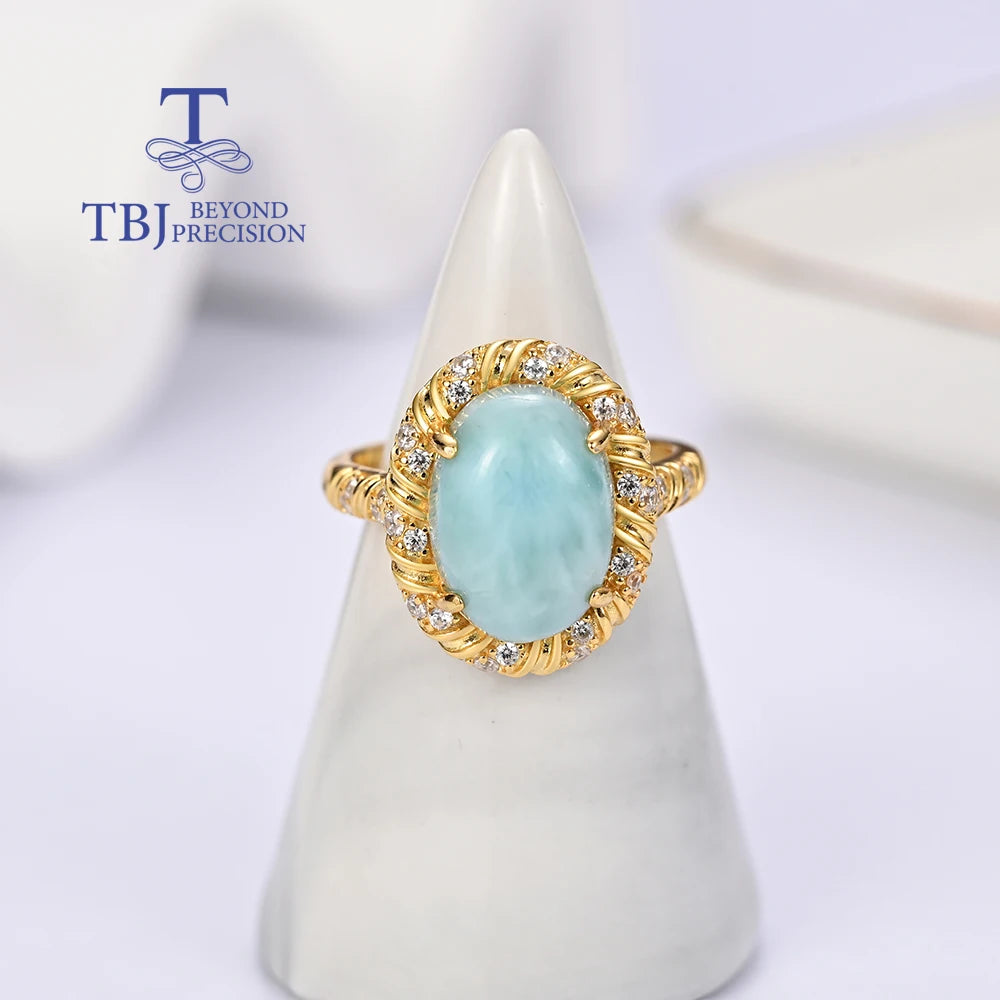 Conjunto de Plata 925 con Larimar Natural