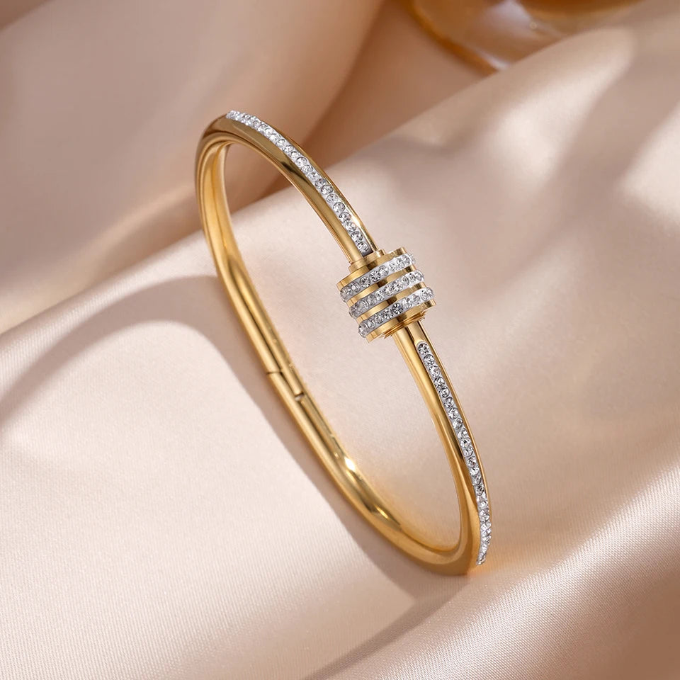 Set de Pulseras Apilables con Circonitas