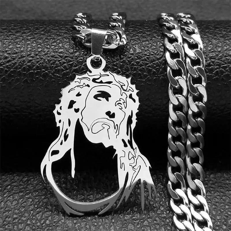 Collar de Acero con Cruz