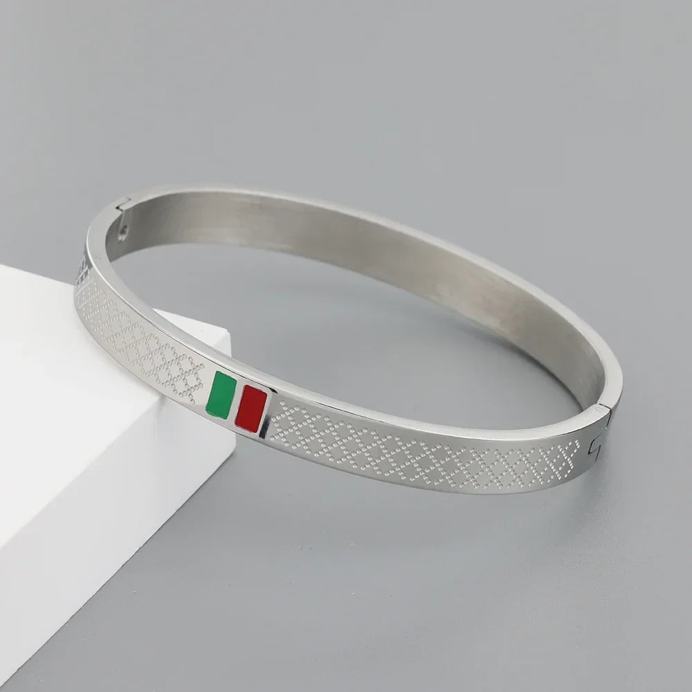 Brazalete Elegante de Acero para Pareja
