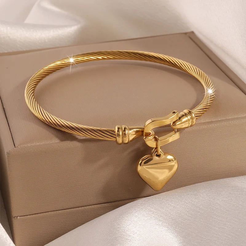 Pulsera de Acero con Concha Negra