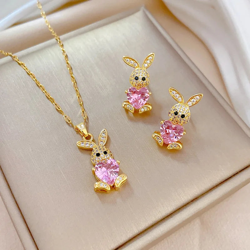 Conjunto de Acero con Cristal Austríaco