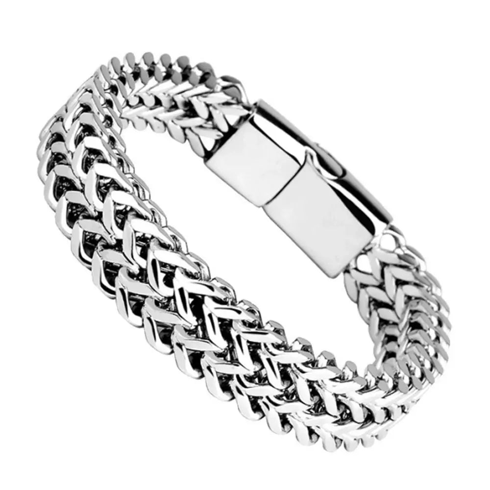 Pulsera Trenzada de Acero con Cierre Magnético