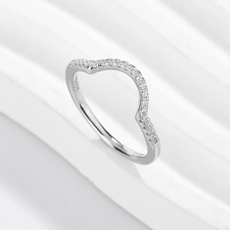 Anillo Apilable de Plata 925 con Circonitas