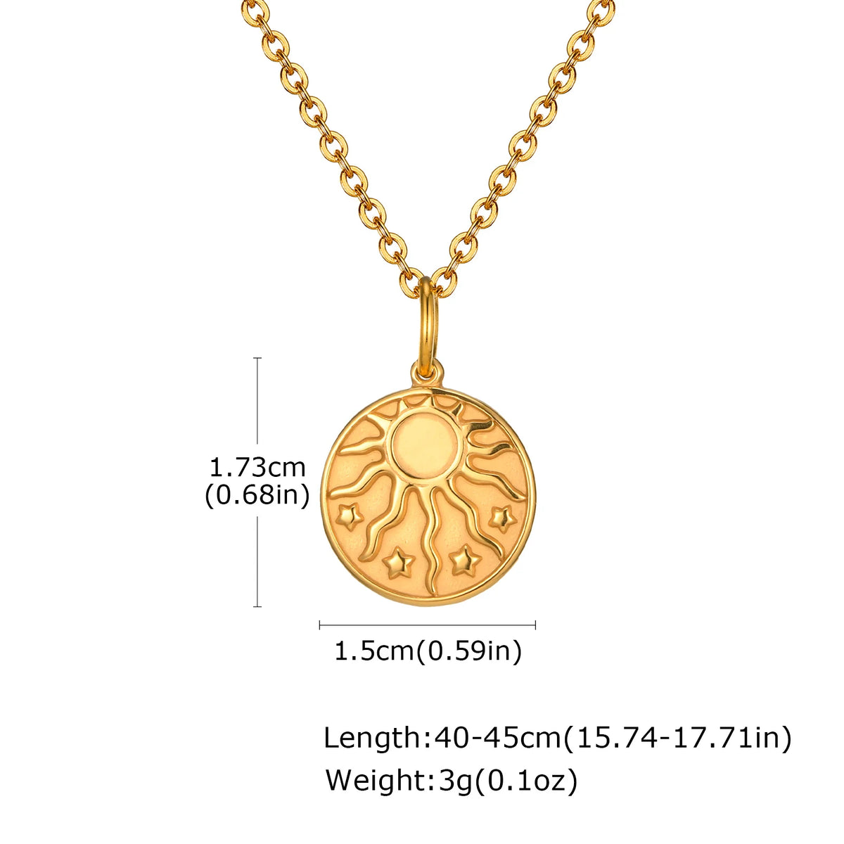 Collar Dorado de Acero con Girasol
