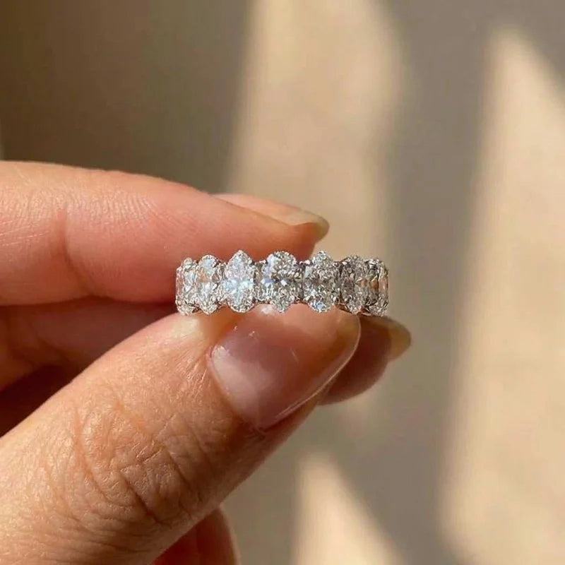 Anillo de Compromiso de Plata 925 con Circonita Pera