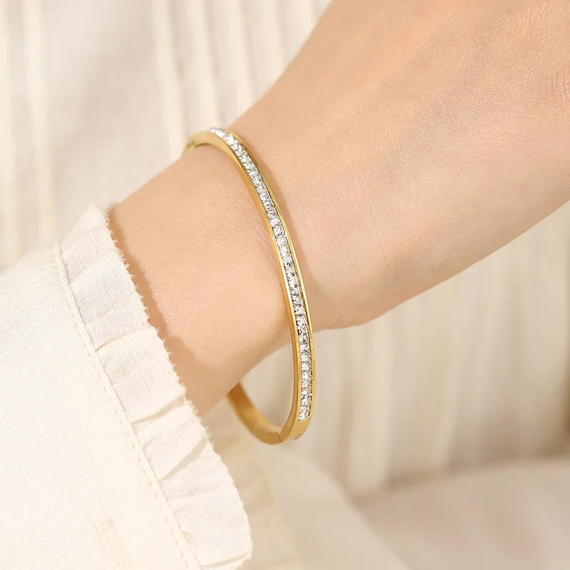 Pulsera de Acero con Circonitas