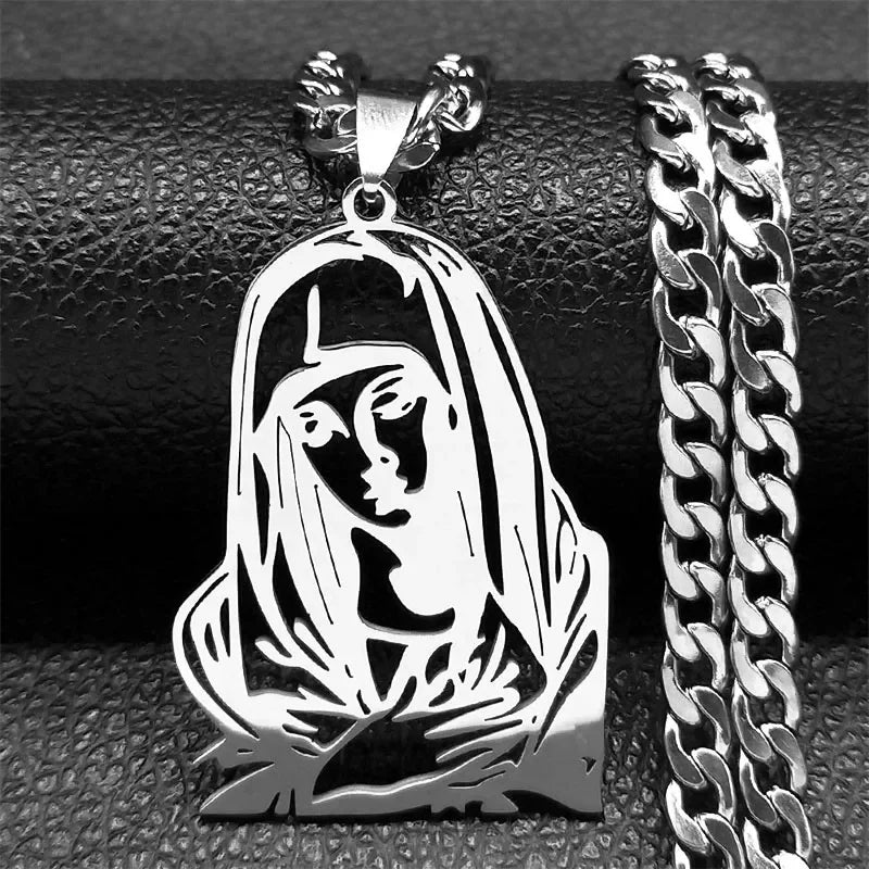 Collar de Acero con Cruz