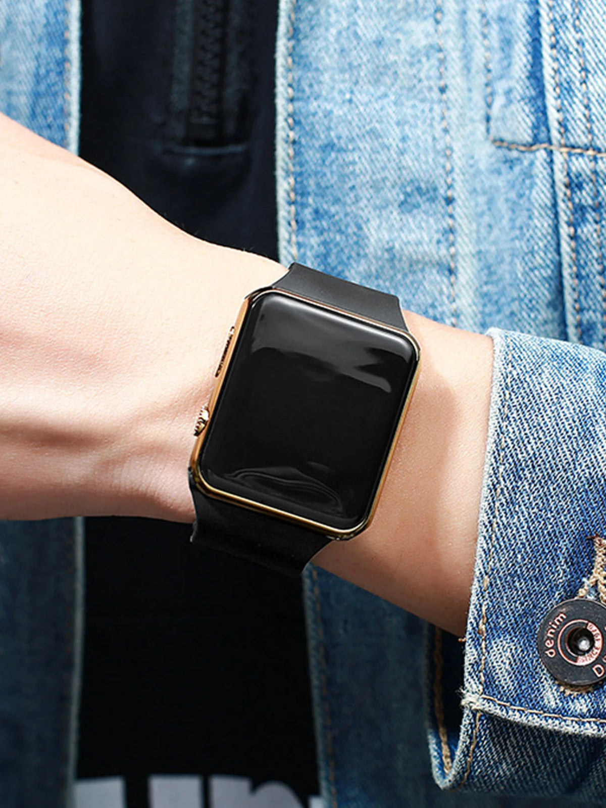 Reloj LED Cuadrado con Conjunto de Joyería