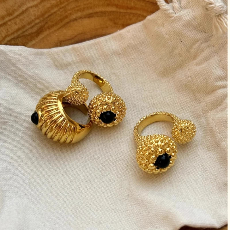 Anillo Brutalista Geométrico
