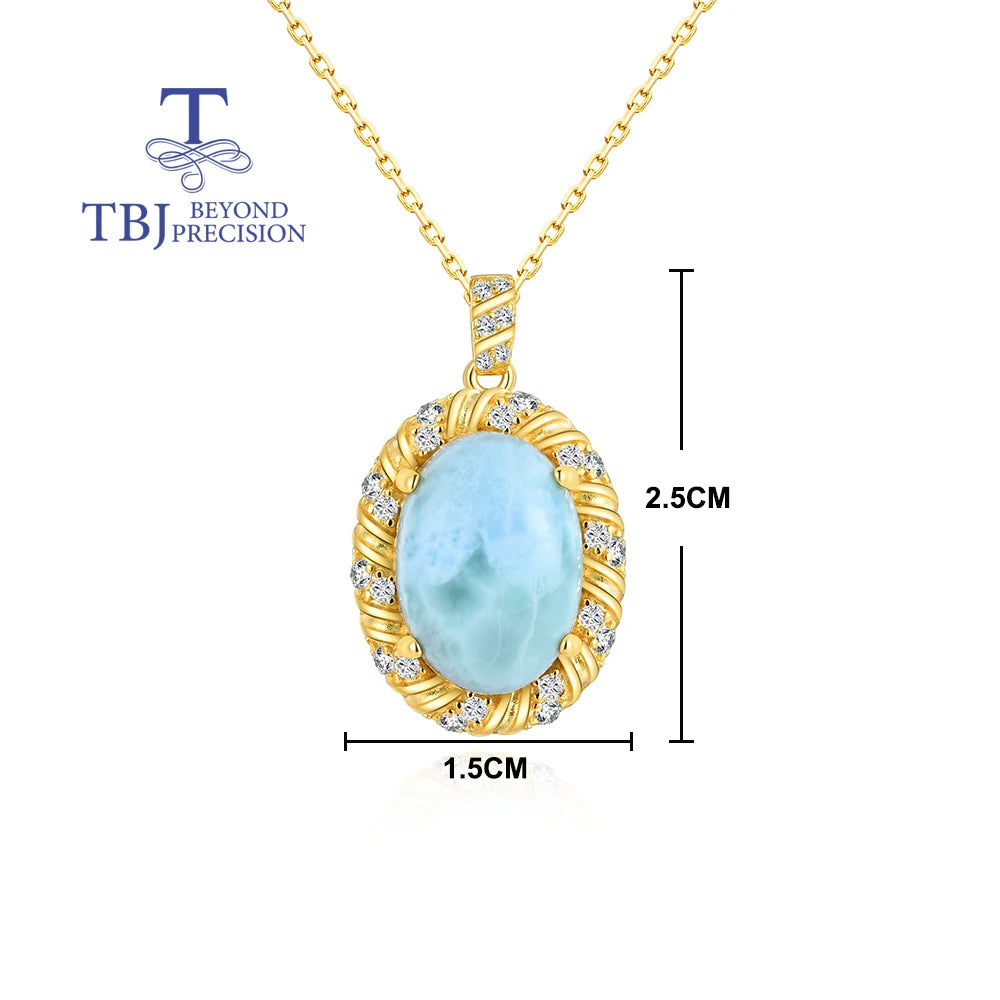 Conjunto de Plata 925 con Larimar Natural
