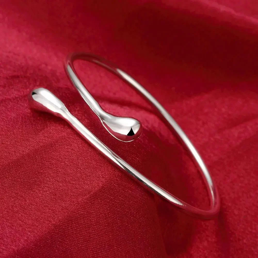 Pulsera de Plata 925 con Gotas de Agua