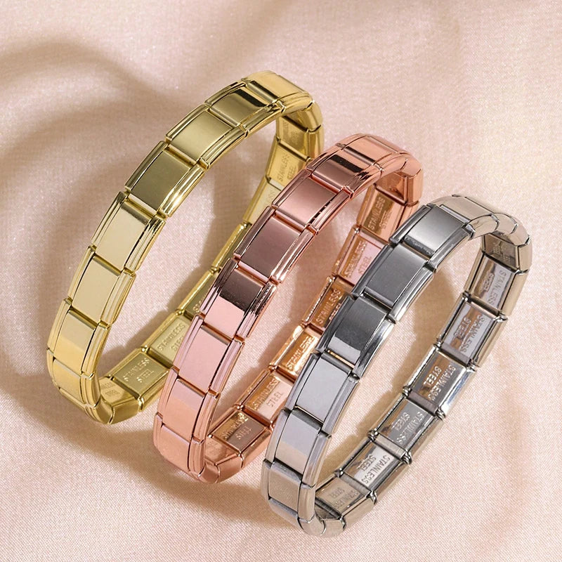 Pulsera Modular Italiana de Acero de 9 mm