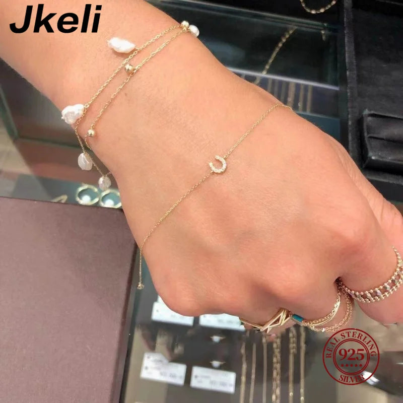 Pulsera Minimalista de Plata 925 con Circones