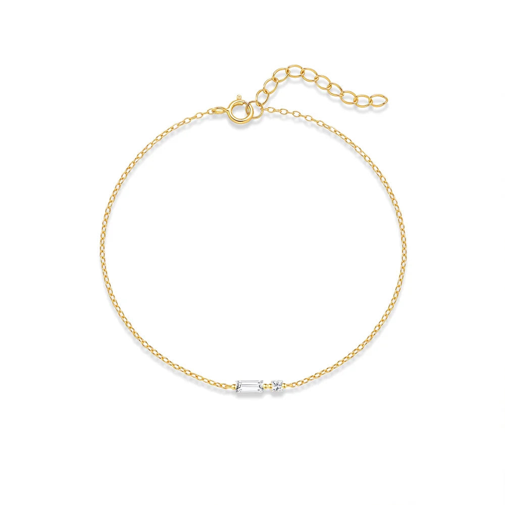 Pulsera Dorada de Plata 925 con Circón