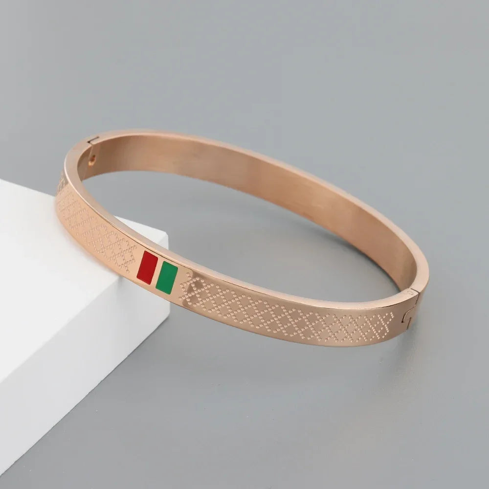 Brazalete Elegante de Acero para Pareja
