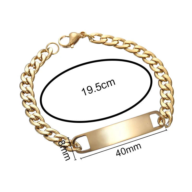 Pulsera Grabada con Nombre y Fecha