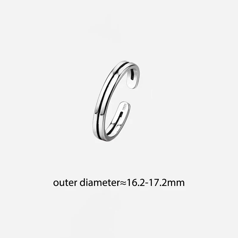 Anillo Abierto Geométrico Minimalista de Personalidad para Mujer