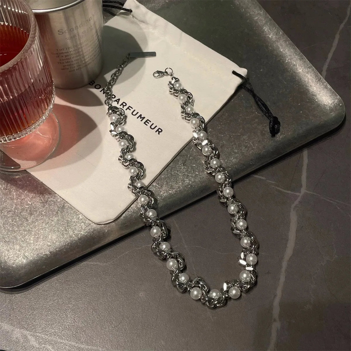 Pulsera Y2K de Acero con Cuentas