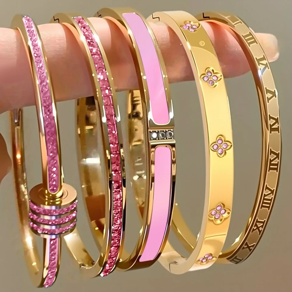 Set de Pulseras Apilables con Circonitas
