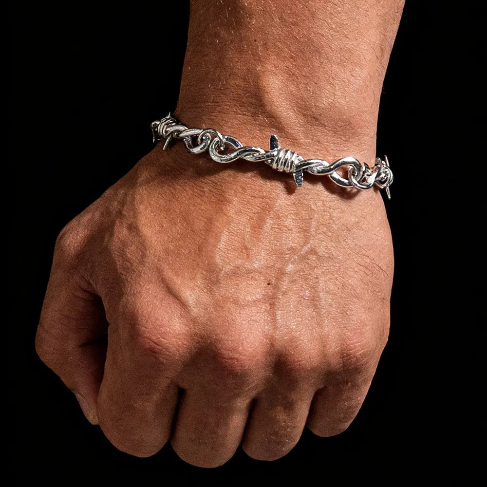 Pulsera Gótica Ajustable de Alambre de Púas