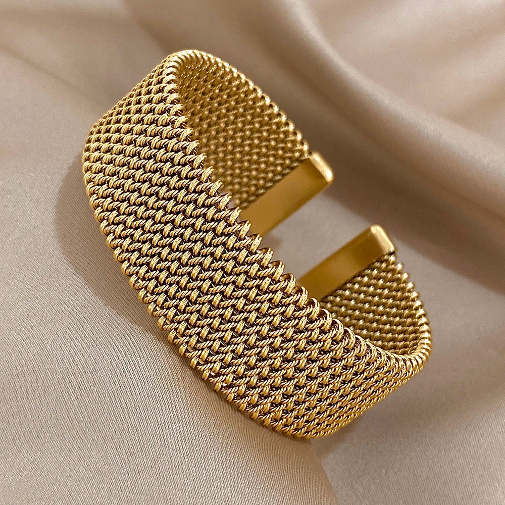 Brazalete Vintage de Malla Trenzada
