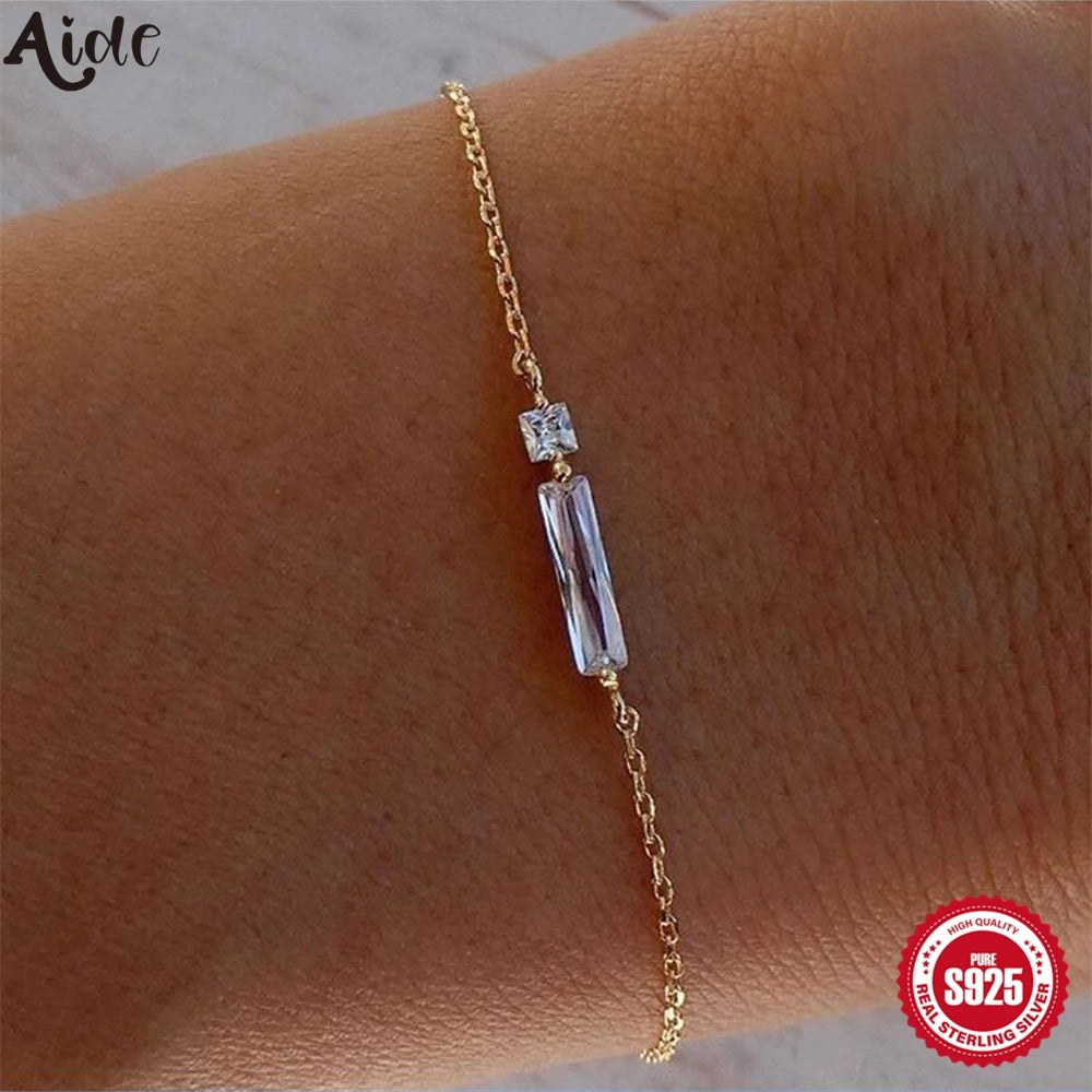 Pulsera Dorada de Plata 925 con Circón