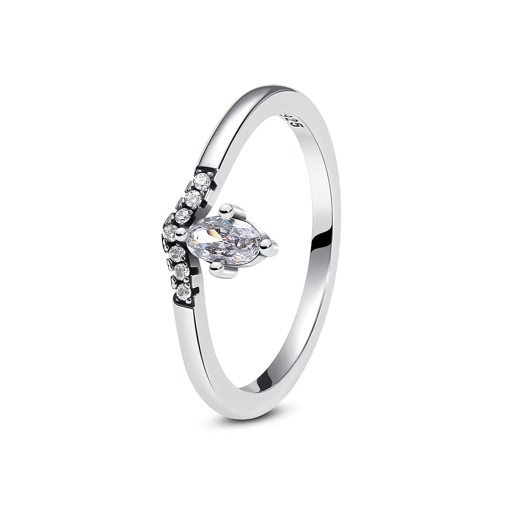 Anillo de Plata 925 con Corazón y Corona