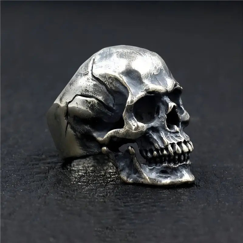 Anillo Punk de Acero con Calavera