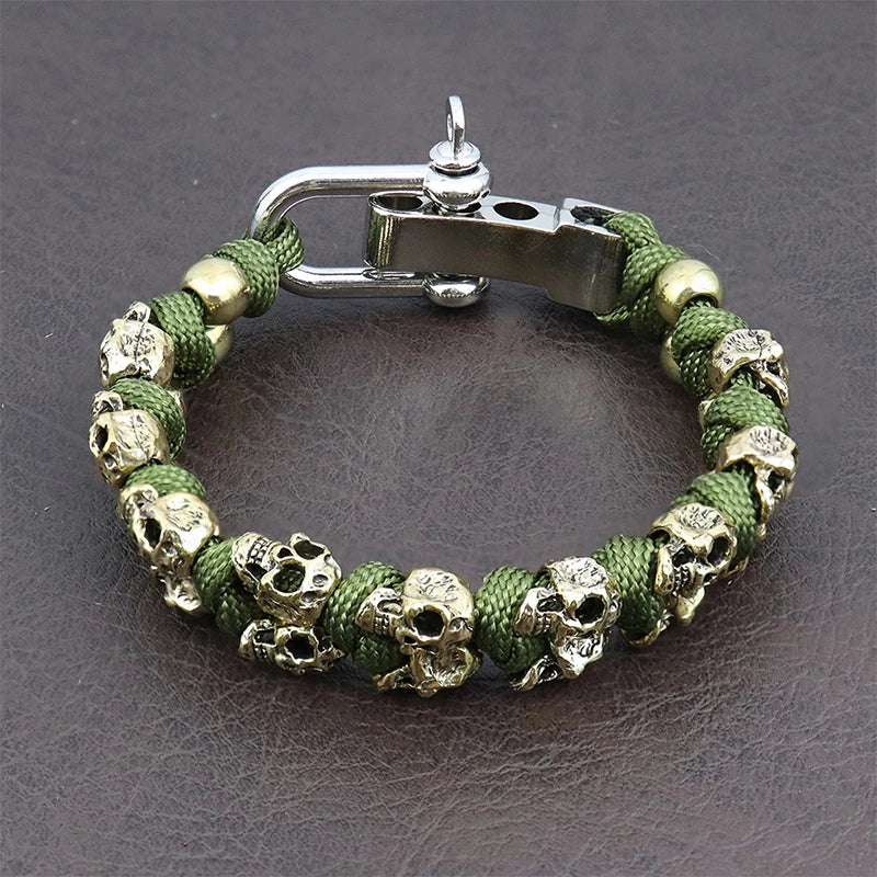 Pulsera Ajustable Vintage con Calavera