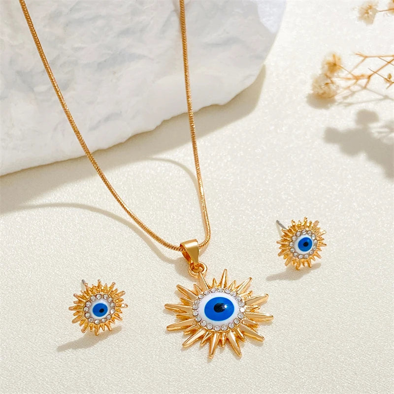 Conjunto de Acero con Ojo Turco y Sol