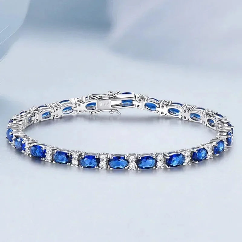 Pulsera de Plata 925 con Zafiro
