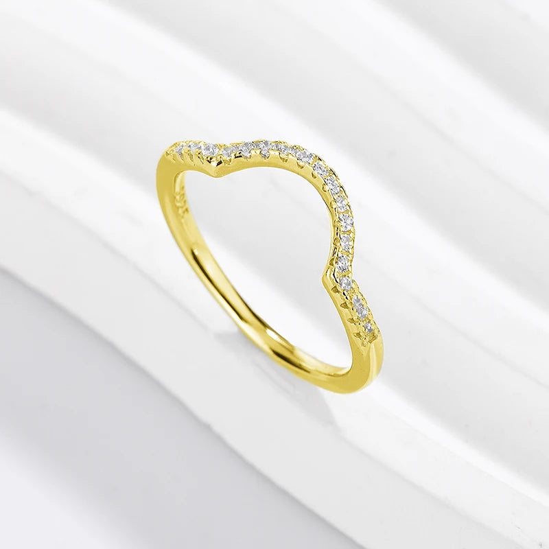 Anillo Apilable de Plata 925 con Circonitas