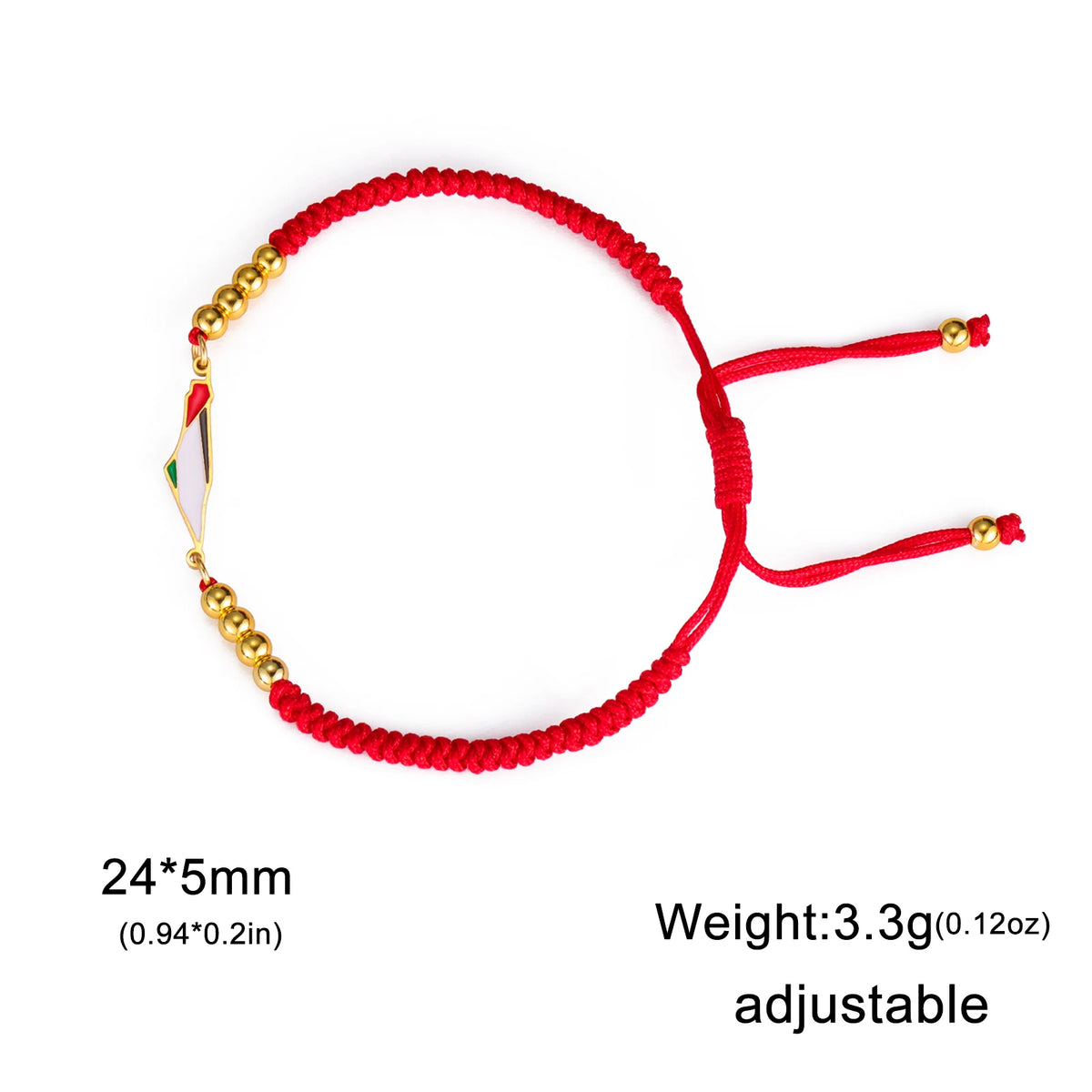 Pulsera Doble de Acero con Mapa de Palestina