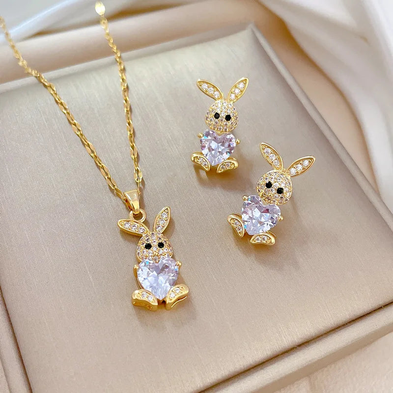 Conjunto de Acero con Cristal Austríaco