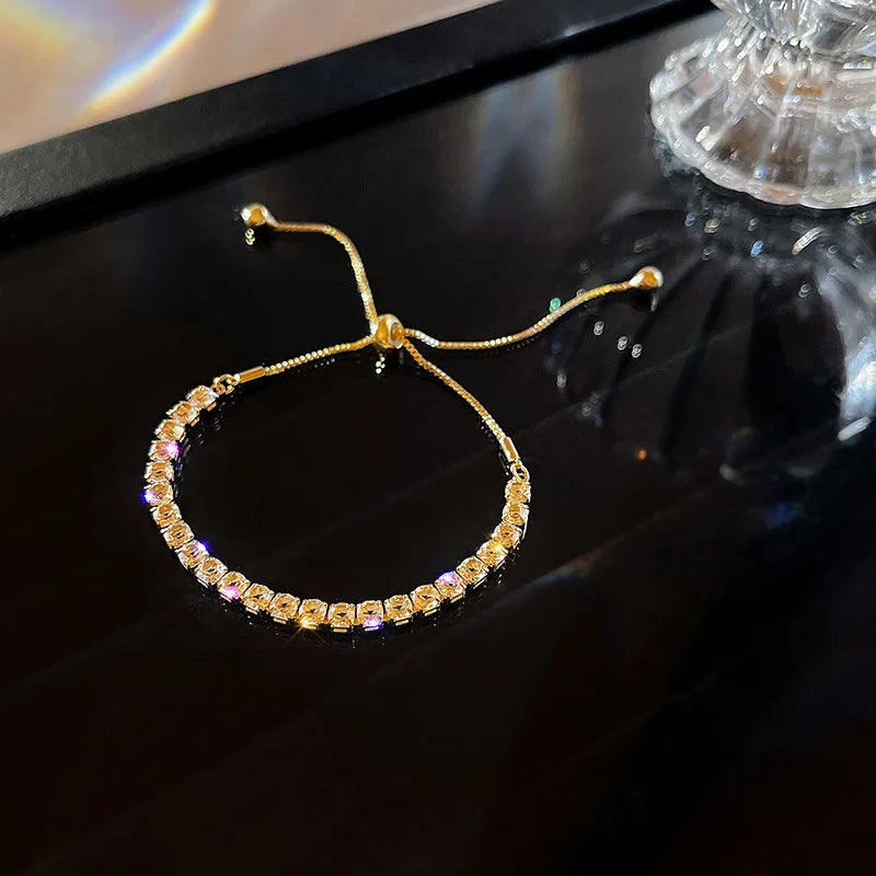 Pulsera Ajustable de Acero con Circonitas